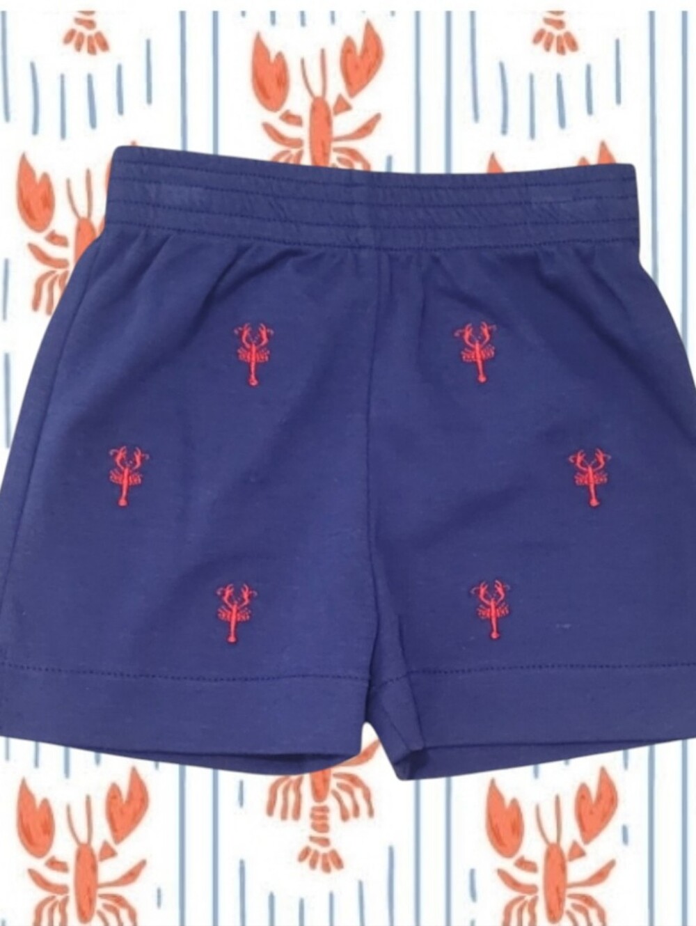 Baby Luigi by Acvisa Unisex Elastic Waist Pull-on "Lobster" Theme Knit Shorts
